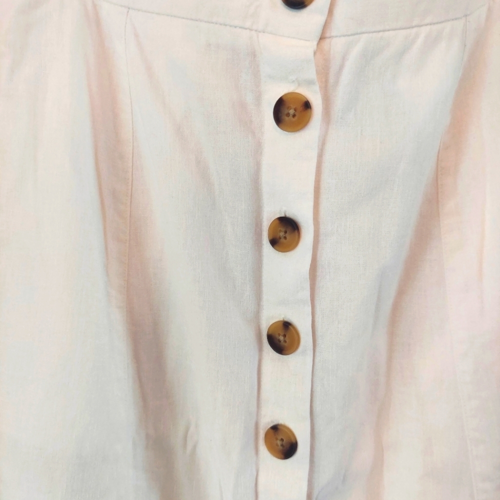 Universal Thread - Medium - White Button Down Skirt and Crop Top 2 Piece Set - Picture 7 of 10